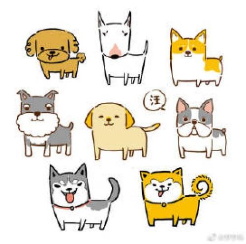 狗q版简笔画o