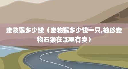 宠物猴多少钱（宠物猴多少钱一只,袖珍宠物石猴在哪里有卖）