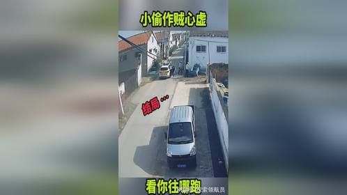 小偷做贼心虚，看你往哪跑！