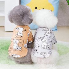 新款春夏季作对熊T恤狗狗衣服宠物狗衣服秋可爱服装服饰批发