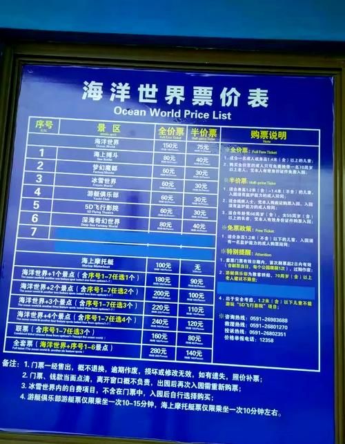 4. 深圳海洋世界门票价格