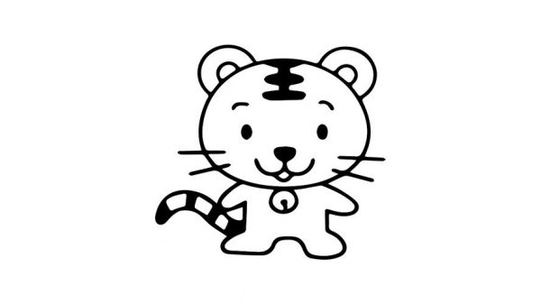 小老虎怎么画 - 简笔画 - 懂得