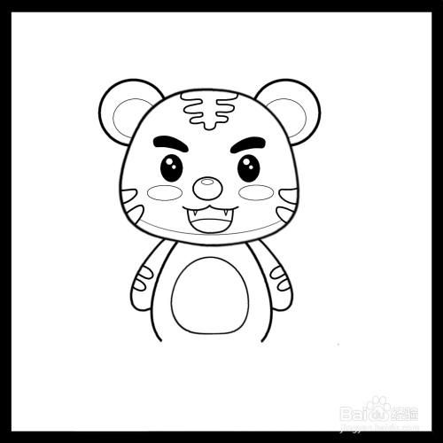 怎么画小老虎简笔画儿童简笔画