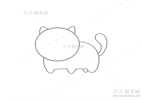 卡通老虎简笔画,老虎简笔画,老虎简笔画教程