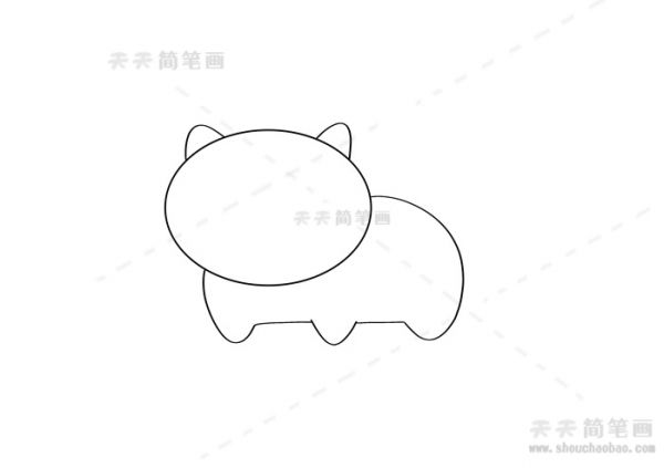 卡通老虎简笔画,老虎简笔画,老虎简笔画教程