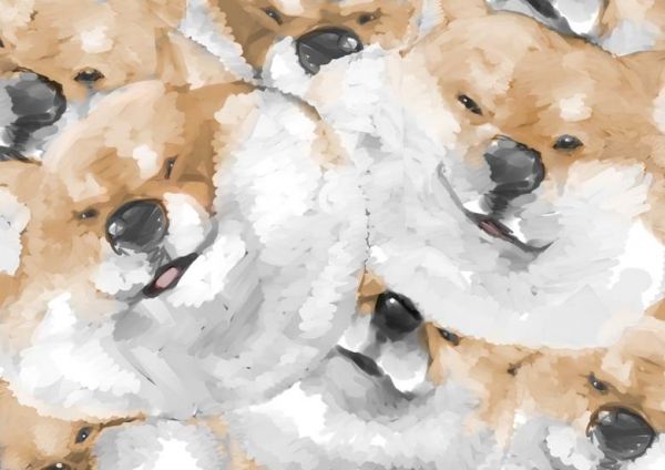 可爱的狗狗高清插画图片