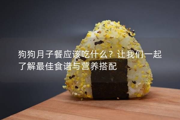 狗狗月子餐应该吃什么？让我们一起了解最佳食谱与营养搭配