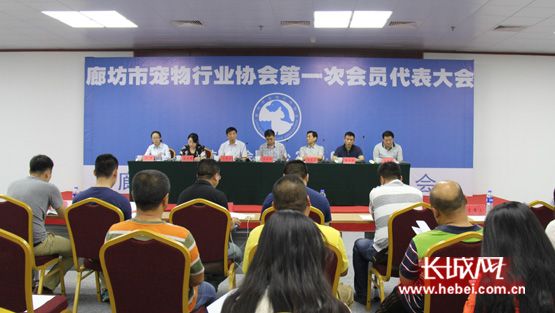 廊坊市宠物行业协会成立大会。长城网 刘振山 摄