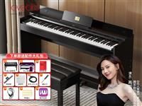 相思鸟电钢琴88键重锤数码钢琴智能家用初学者立式电子钢琴 木纹黑色 可提供电子发票