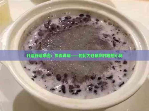 打造舒适家园：步骤详解——如何为仓鼠制作理想小窝