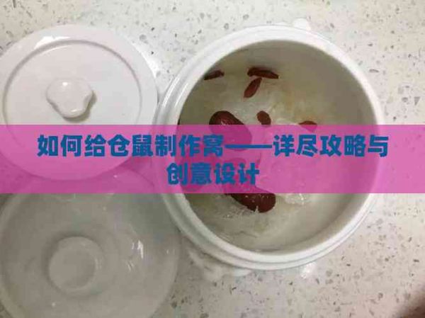 如何给仓鼠制作窝——详尽攻略与创意设计