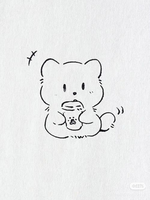 可爱简笔画简笔画临摹简笔画打卡简笔画我家宠物好可爱