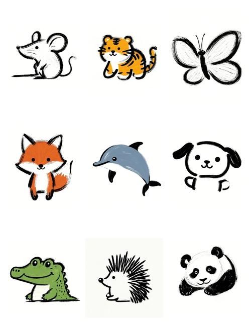 18种萌宠简笔画亲子同画