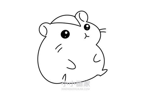 超萌仓鼠简笔画画法图片步骤