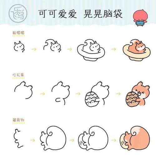 绘画教程超简单又超可爱动物简笔画