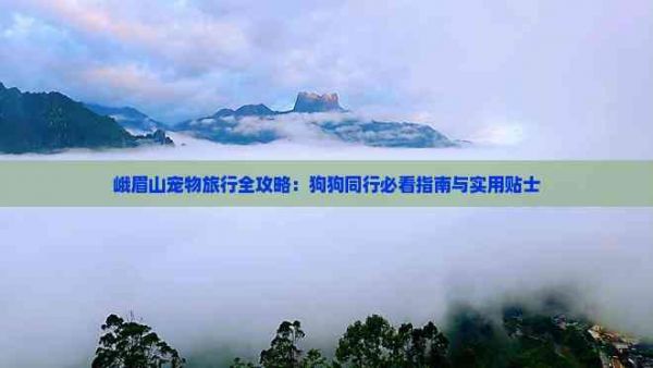 峨眉山宠物旅行全攻略：狗狗同行必看指南与实用贴士