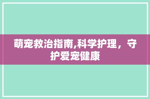 萌宠救治指南,科学护理，守护爱宠健康