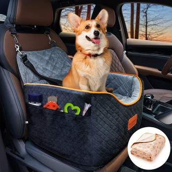New Portable High Elasticity Safety Memory Foam Pet Booster Cat Seat with Washable Cover Non-Slip Elevated Dog Seat