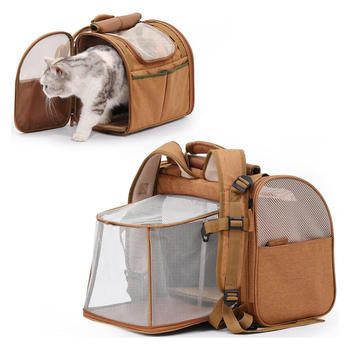 Hot Selling Large Cat Backpack Expandable Breathable Outdoor Portable Pet Travel Bag Dog Carrier Space Capsule Animal Pattern