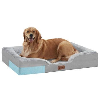 Luxurious All Seasons Solid Pet Bed Custom Chew Proof Big Waterproof Memory Foam Extra Large Luxury Orthopedic Pet Dog Sofa Bed