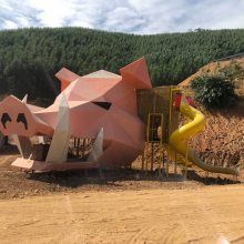 重庆亲子互动组合玩具不锈钢动物造型滑梯