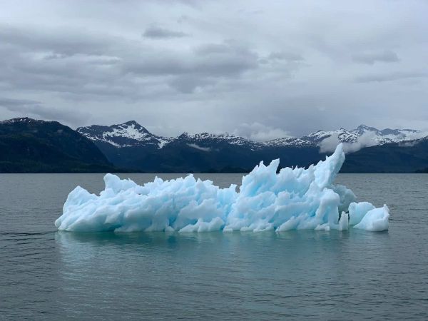 浮在水面上的一座大冰山