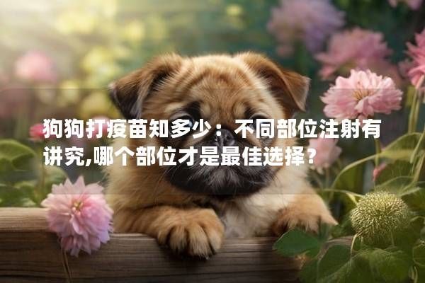 狗狗打疫苗知多少：不同部位注射有讲究,哪个部位才是最佳选择？
