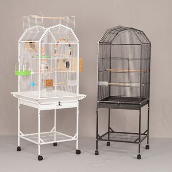 Factory Sale Wire Iron Pet Cages Multi-function Birdcage With Storage Rack Parakeet Feeding Cage Bird's Nest