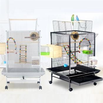 Fine Wire Metal Pet Carriers Medium Large Bird Feeder Cages Outdoor/Indoor Universal Aviary Pattor Cages