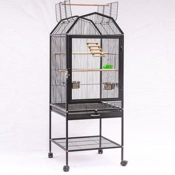 Factory Sale High-end Metal Pet Cages Clear Single Side Acrylic Door Interactivity Bird Villa Big Space Large Bird Cage