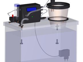 带喂食器的迷你鱼缸三维模型Solidworks图纸