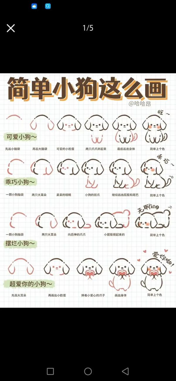 简笔画小动物一起学画画简笔画跟着抖音学画画画抖音