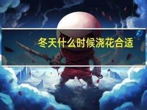 冬天什么时候浇花合适