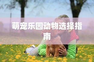 萌宠乐园动物选择指南