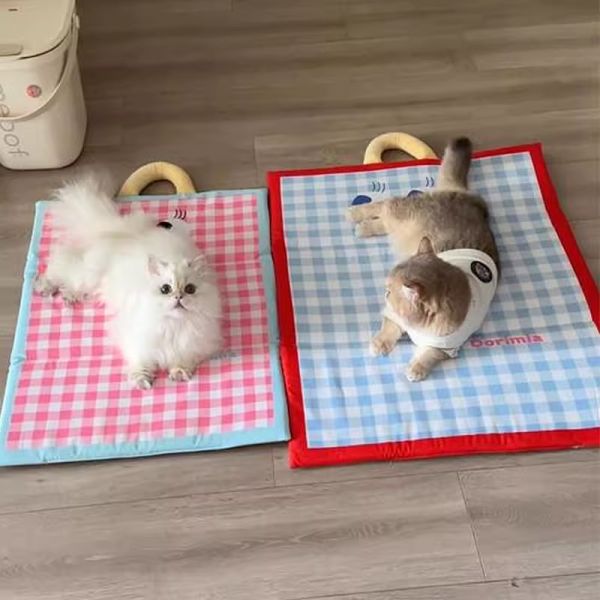 【rjm8.com狗狗用品12】黑狼犬喂什么食物：宠物垫子猫咪凉垫夏天睡觉专用垫子狗狗降温凉席猫窝猫床防水地垫4711