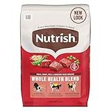 Nutrish 干狗粮，真牛肉、豌豆和糙米配方，适合成年犬的全健康混合粮，40 磅/袋，包装可能有所不同 (Rachael Ray)