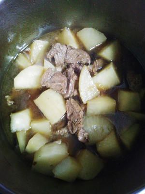 健身单身狗的牛肉炖萝卜的做法 步骤4