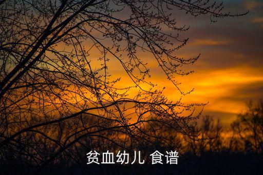  贫血幼儿 食谱