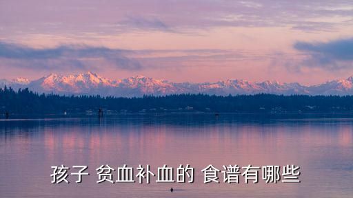 孩子 贫血补血的 食谱有哪些