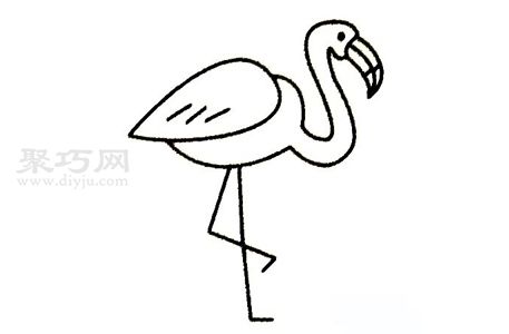 火烈鸟简笔画