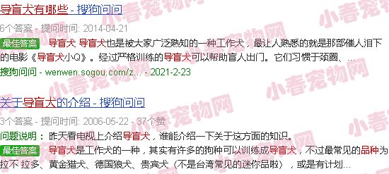 导盲犬品种盲犬都有什么品种
