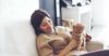 woman with cat