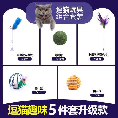 猫玩具套装自嗨激光逗猫棒薄荷鱼不倒翁老鼠解闷小猫猫咪宠物用品