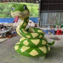 青花蛇雕塑 动物玻璃钢雕塑 十二生肖雕塑模型 出口卡通雕塑定做