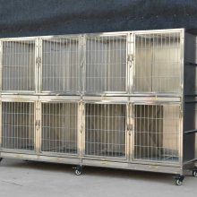 大牛不锈钢狗笼猫笼中小型犬三层宠物店多层寄养笼组合展示笼展示柜