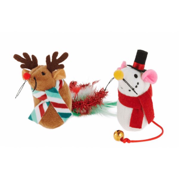 Merry & Bright™小老鼠猫咪玩具-2包