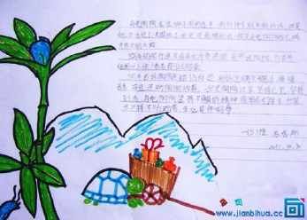 小乌龟阿土读书绘创手抄报读书手抄报