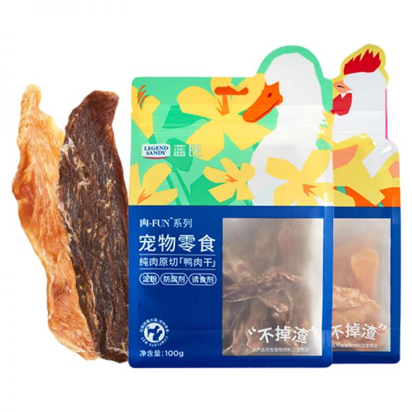 蓝氏鸡鸭胸肉干纯肉原切宠物零食63.24元（需领券，合15.81元/件）