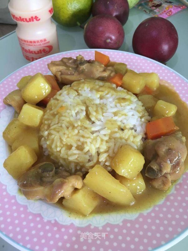咖喱鸡拌饭的做法
