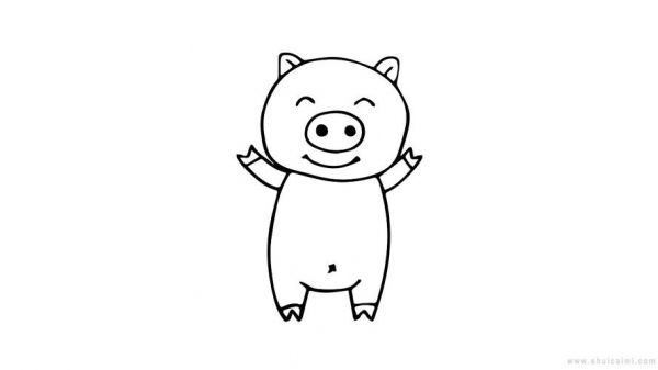 猪卡通简笔画怎么画猪卡通简笔画图片